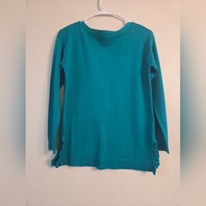 Talbots Petite SMALL TEAL Sweater